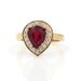 2.62ts Natural Ruby Solid 14K Yellow Gold Diamond Ring