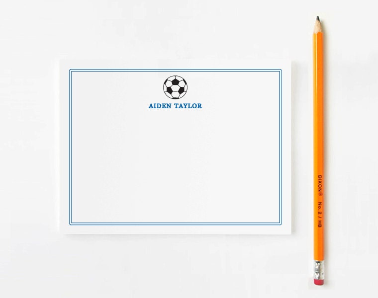 Personalized Stationery for Boys // Soccer Stationery // Soccer Stationary // Choose your colors
