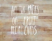 mix and match recipe cards - two packs of fruit recipe cards - 3x5 recipe cards