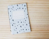 starry pattern hand bound jotter - powder blue blank notebook journal