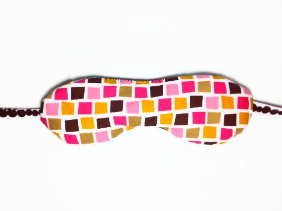 Calming eye mask / Eye pillow in geometric print