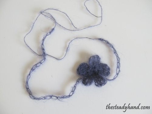 Infant Lavender Pixie Headband with Flower (0 to 12 months) B81