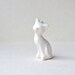 White ceramic cat necklace pendant - kitten necklace - pet animal jewelry - statement necklace Etsy UK