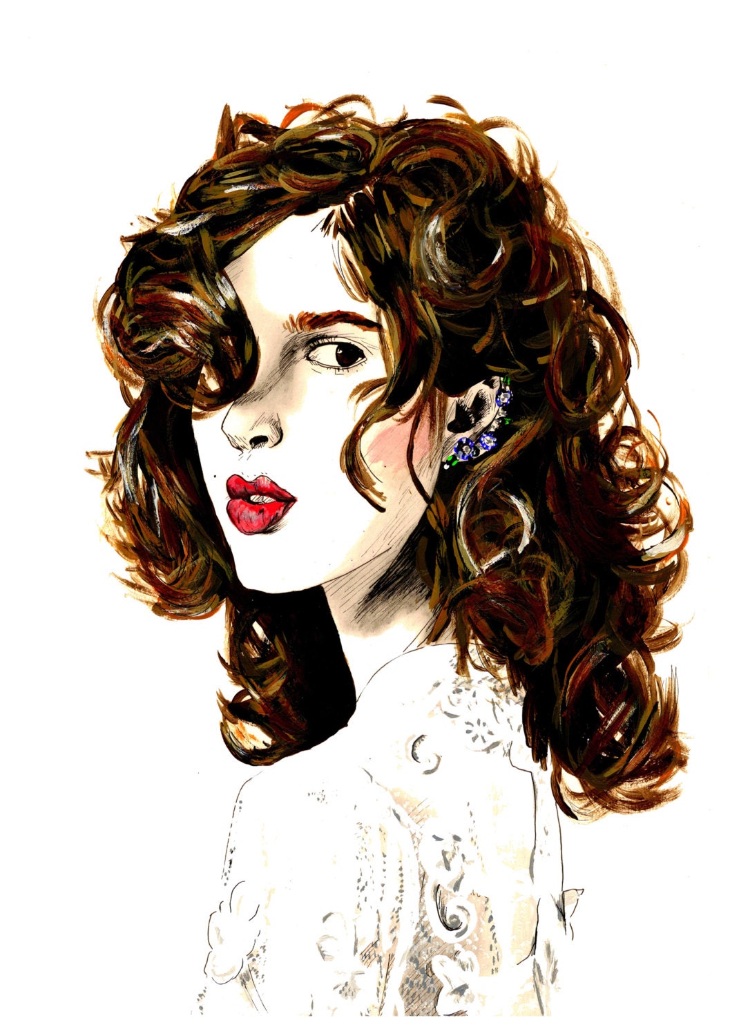 Lula Magazine Anais Pouliot Portrait - A5 (8.3 X 5.8") -  Limited Edition Giclée Fashion Print
