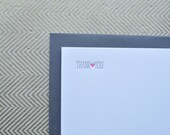 heart letterpress thank you cards