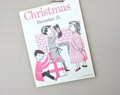 vintage school holiday poster: christmas