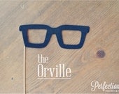 The Orville Glasses on a stick // Retro Glasses Prop // Photo Prop // Felt Glasses // Wedding Photo Booth Props