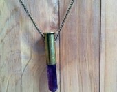 Deep Purple Amethyst Bullet Point Necklace