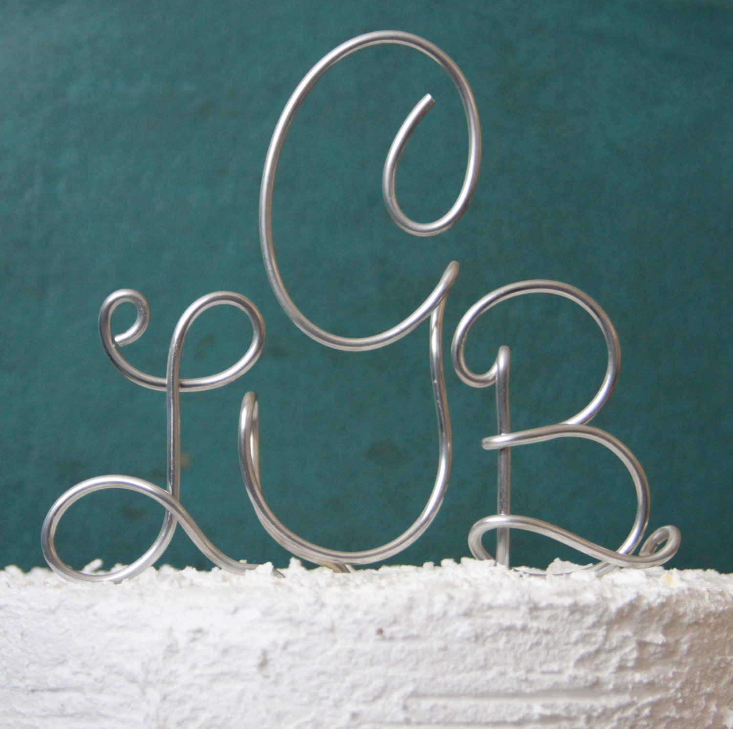 Personalized Monogram Wedding Cake Topper
