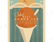 Haleiwa Town - 12x18 Retro Hawaii Print