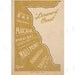 Oahu - Leeward Coast Surf Map - 12x18 Retro Hawaii Print
