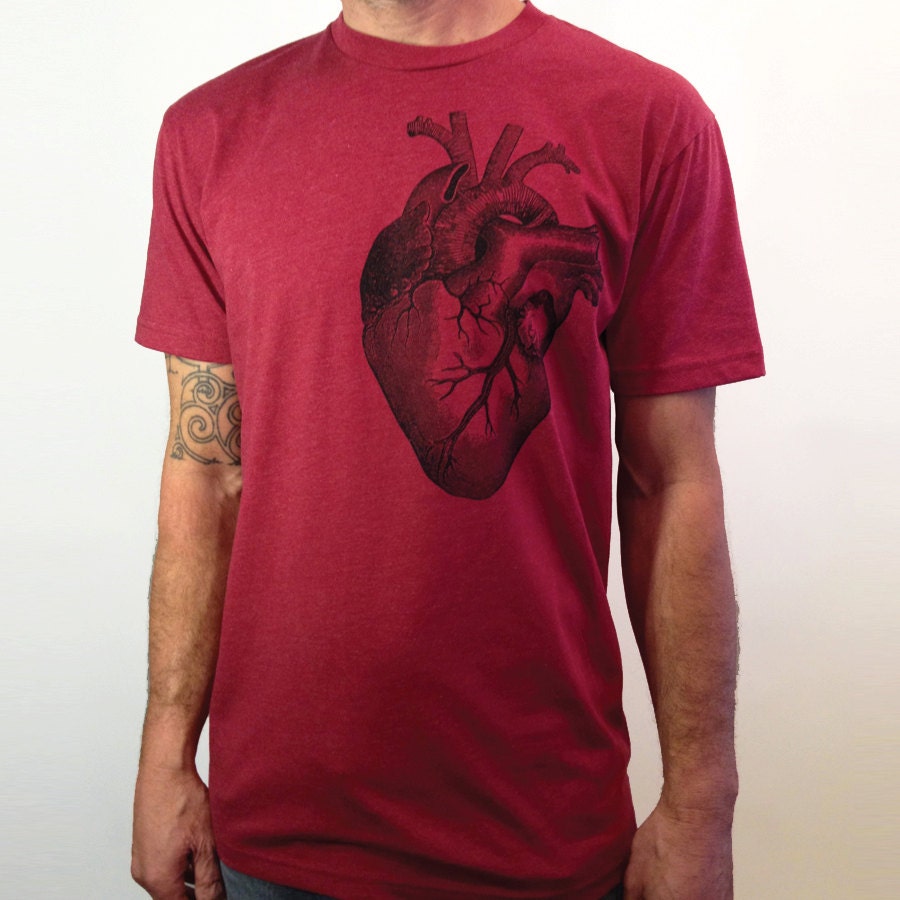 Valentine's Gift - For Him - Anatomical Heart T-Shirt for Men