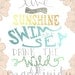 Live In the Sunshine - Emerson Quote - Vintage Typography - 8x10 Illustrated Print by Mandipidy