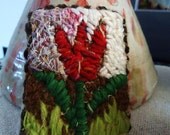 Red Tulip Tiny Embroidery Art Pillow