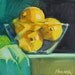 Bowl of Lemons on Black and Teal