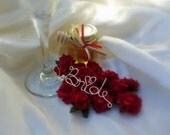 Bridal Shower Decorations, Bride Wine Glass Charm, Engagement Gifts