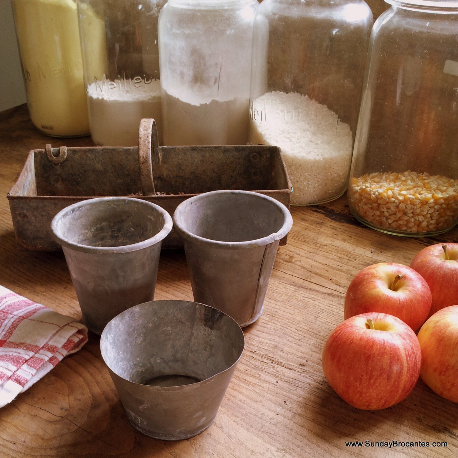Antique Zinc Planting Pots