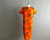 Vintage Gay Gibson Rare Floral Print Shift Dress