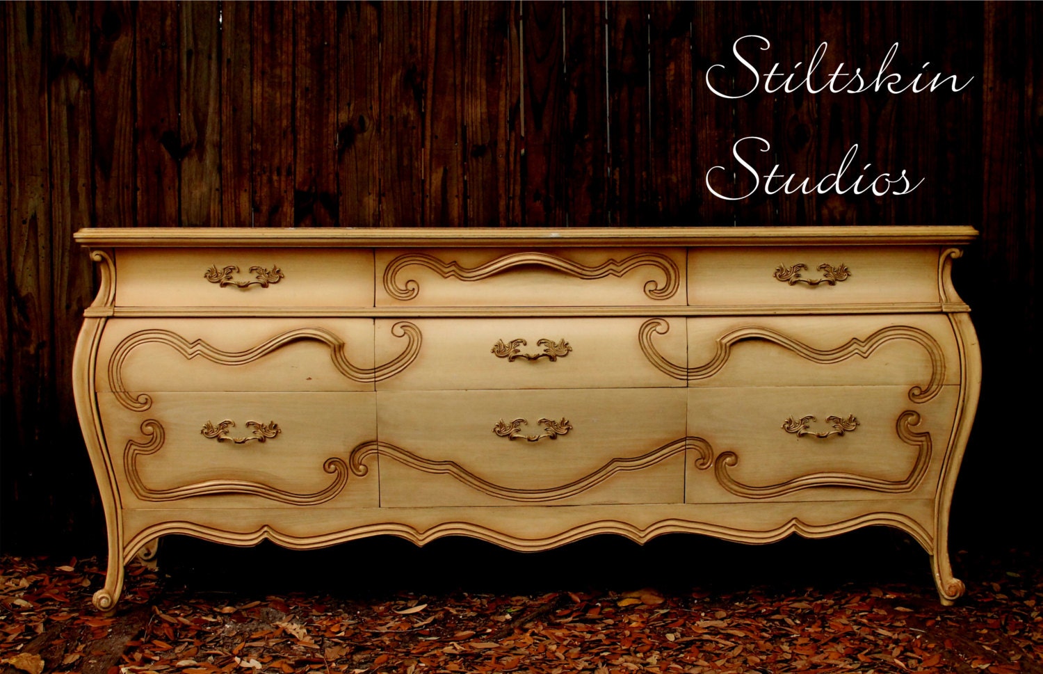 RESERVED KELE Gorgeous French Provincial Ornate Louis XVII Triple Dresser Custom