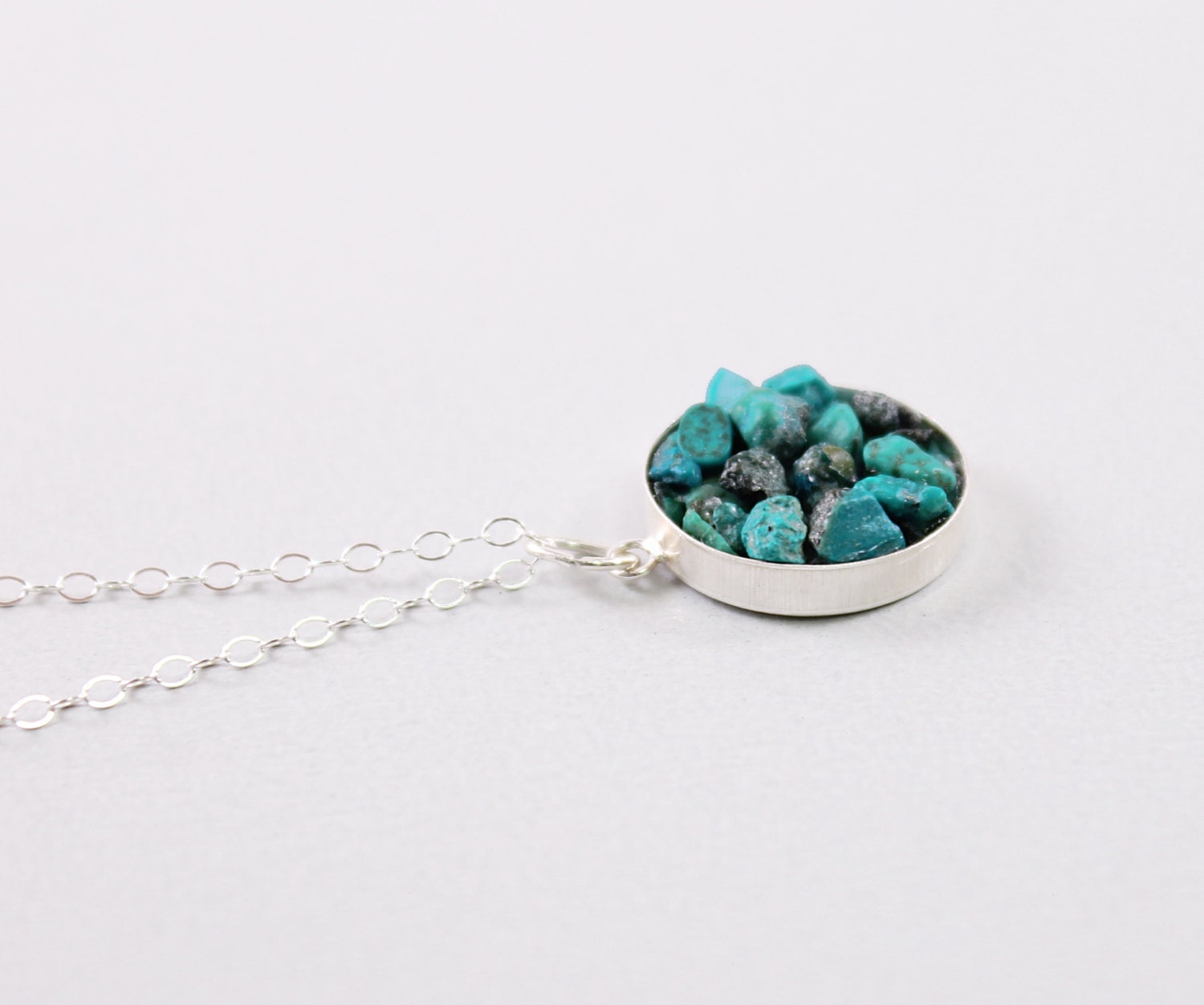 Sterling silver turquoise necklace gemstone jewelry