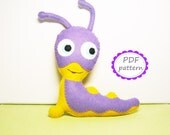 PDF PATTERN: felt Tulli from Baby tv - DIY cute toy sewing pattern - suffed soft plush tutorial - Instant Dawnload - Birthday gift for baby