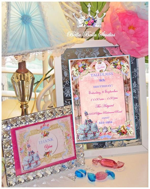 MARIE ANTOINETTE Let Us Eat Cake - Customized Printable INVITATION for Wedding - Bridal Shower - Birthday Party Il_570xn