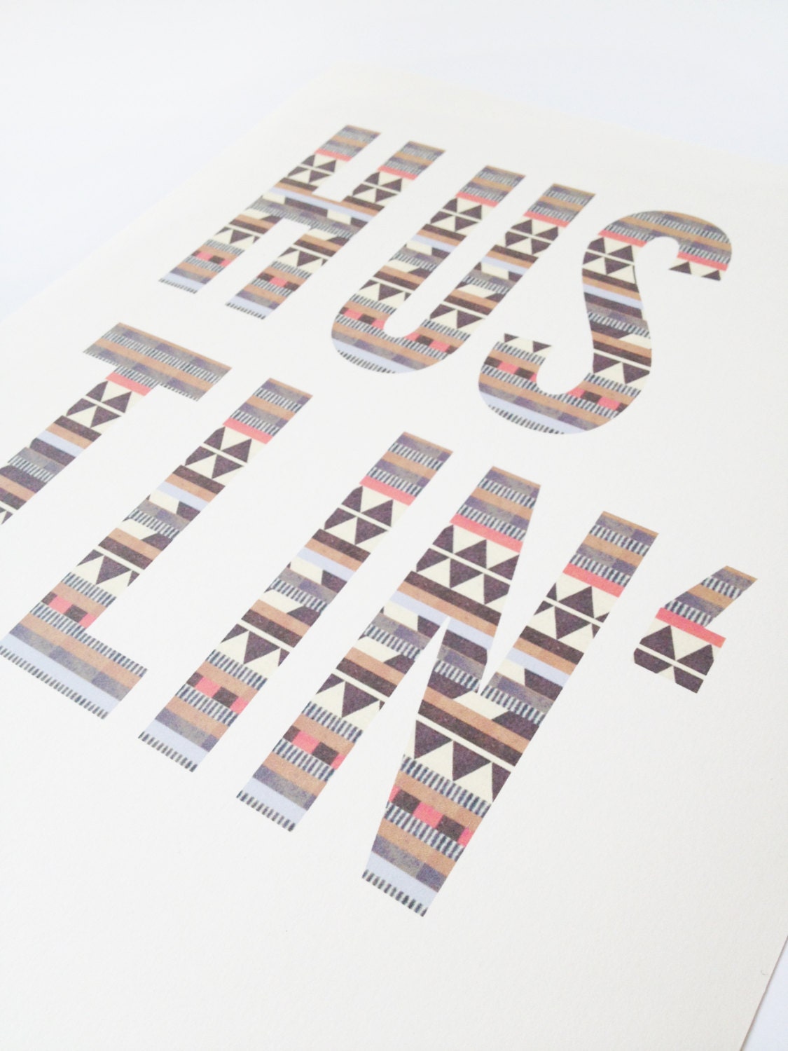 Hustin' Tribal pattern Art Print - 8x10
