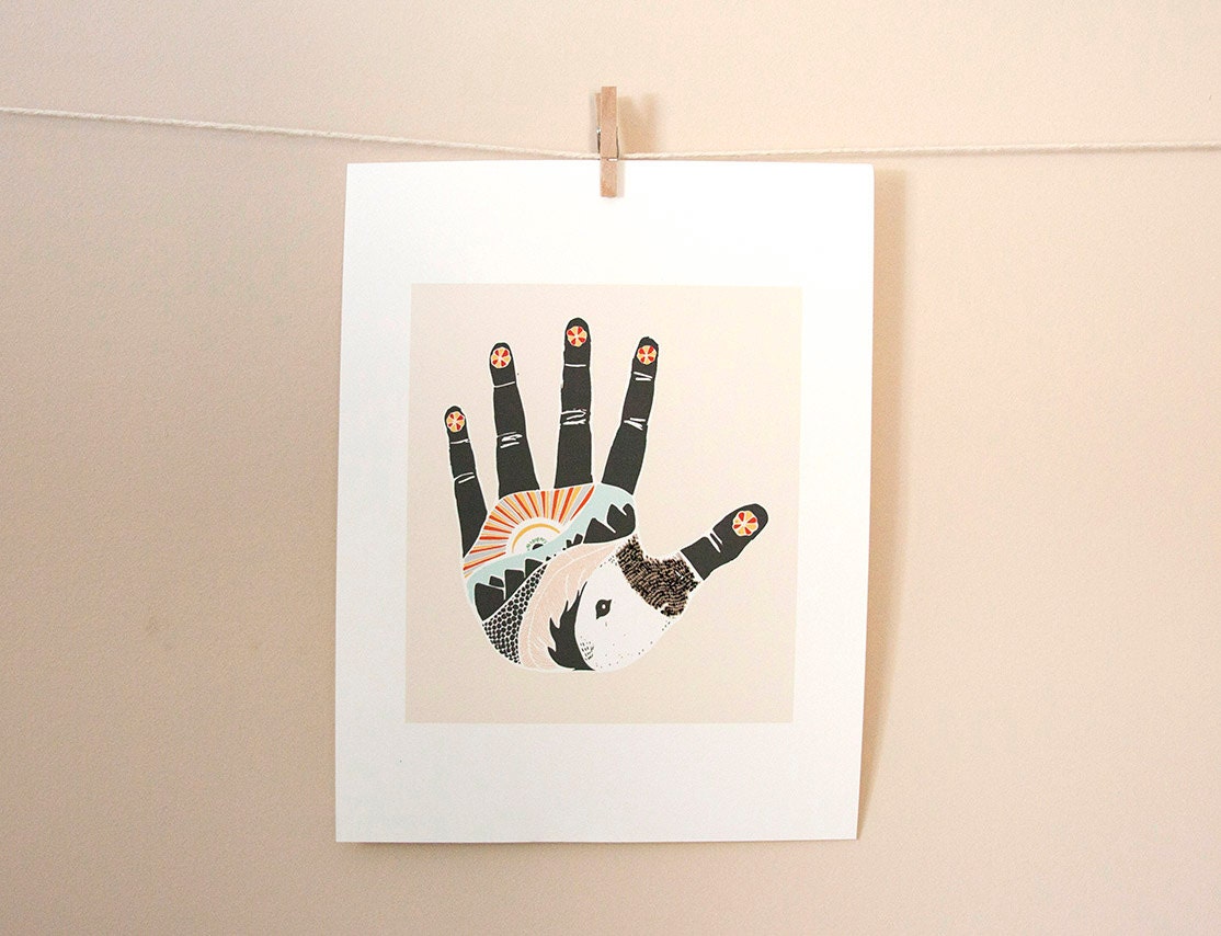 The Something Hand, art print 8x10