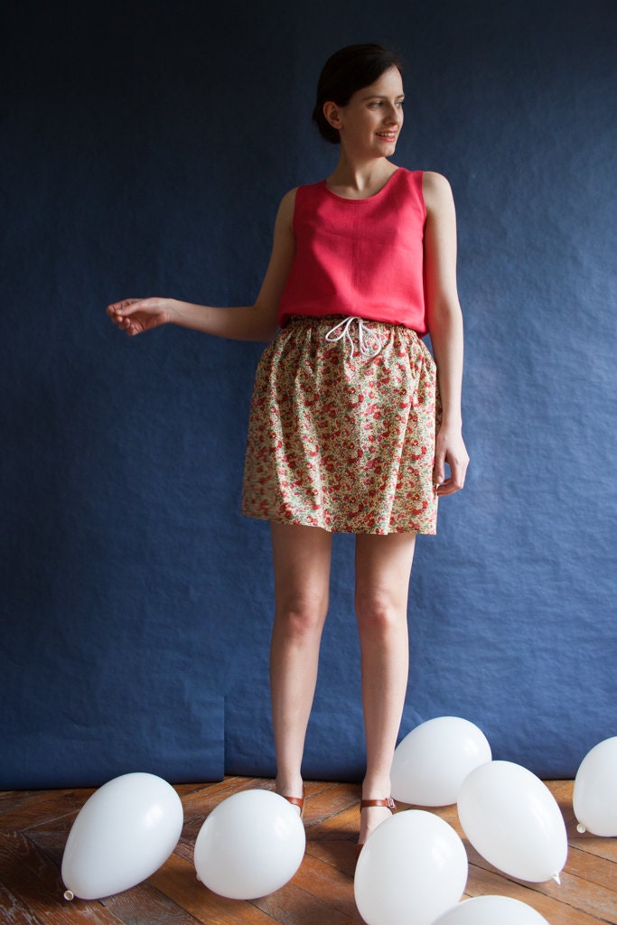 CARRIE skirt (Liberty print elastic waist skirt) - made to order
