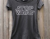 STOP WARS Women's Scoop Neck Tee Shirt