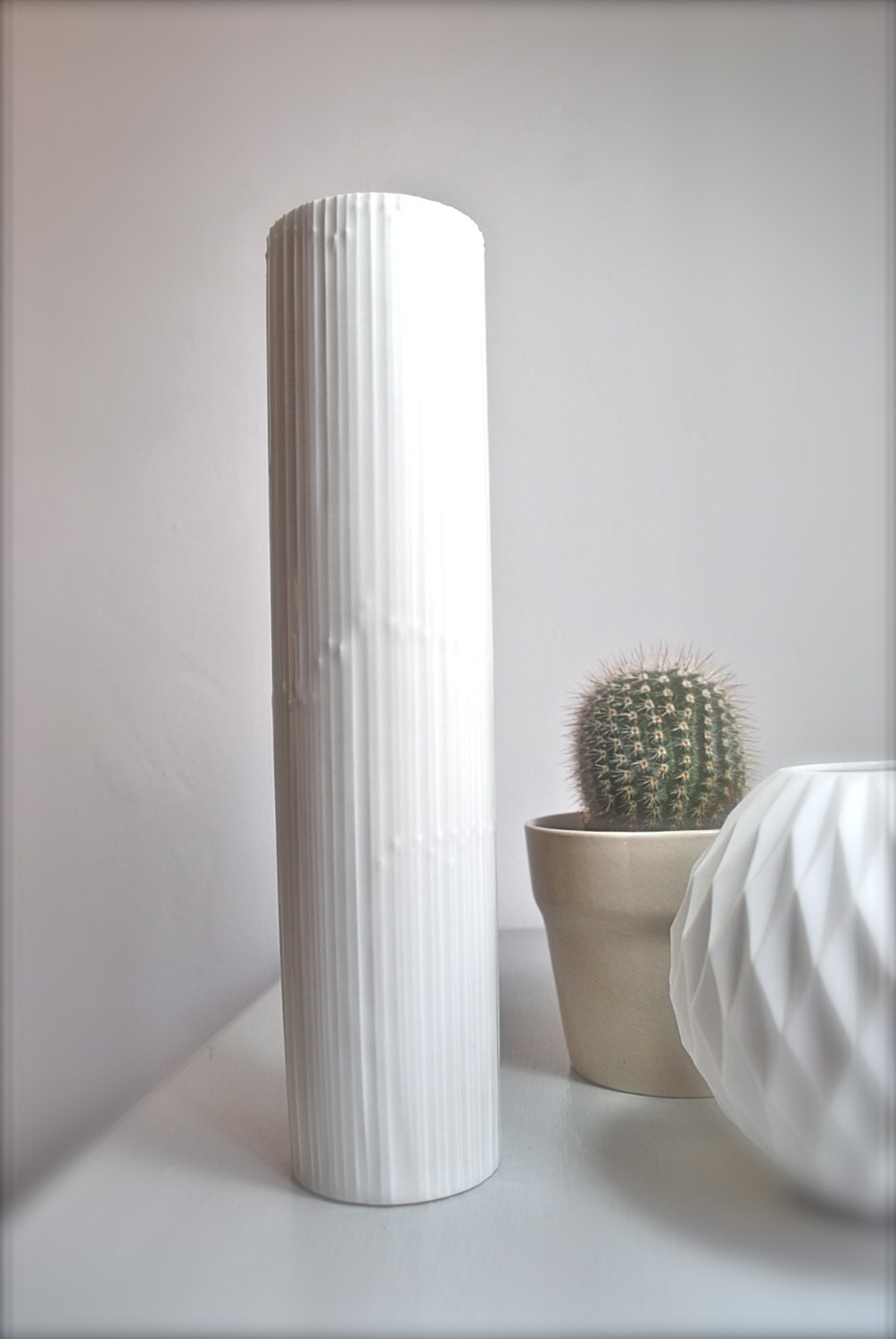 Tall Modernist Tapio Wirkkala for Rosenthal Pearl White Matte Porcelain Vase