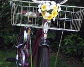 Petal Brite reflective bike basket bouquet - piggyflowers