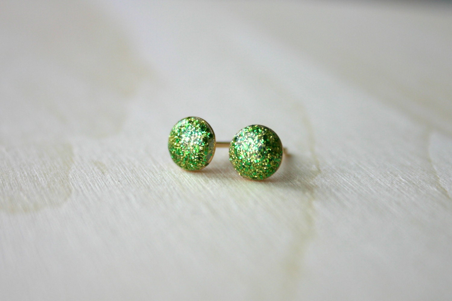 Tiny Gem Studs, 6mm - Emerald