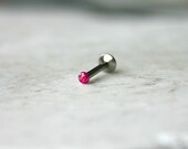 Fuchsia Opal Tiny Labret Jewelry - 2mm, 2.5mm, 3mm, 3.5mm: Tragus, Labret, Monroe, etc