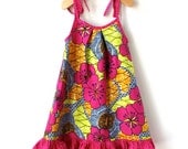 African Wax Print - Size 18 Month Cotton Sundress