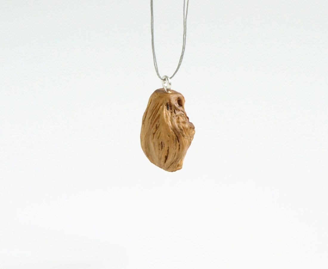 Juniper no 12. rustic pendant necklace on concrete grey string. wood jewelry. handmade and unique.