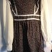 Vintage Boho Chic Girls Prairie Dress Lace and Flowers Blue and White Size 8-10