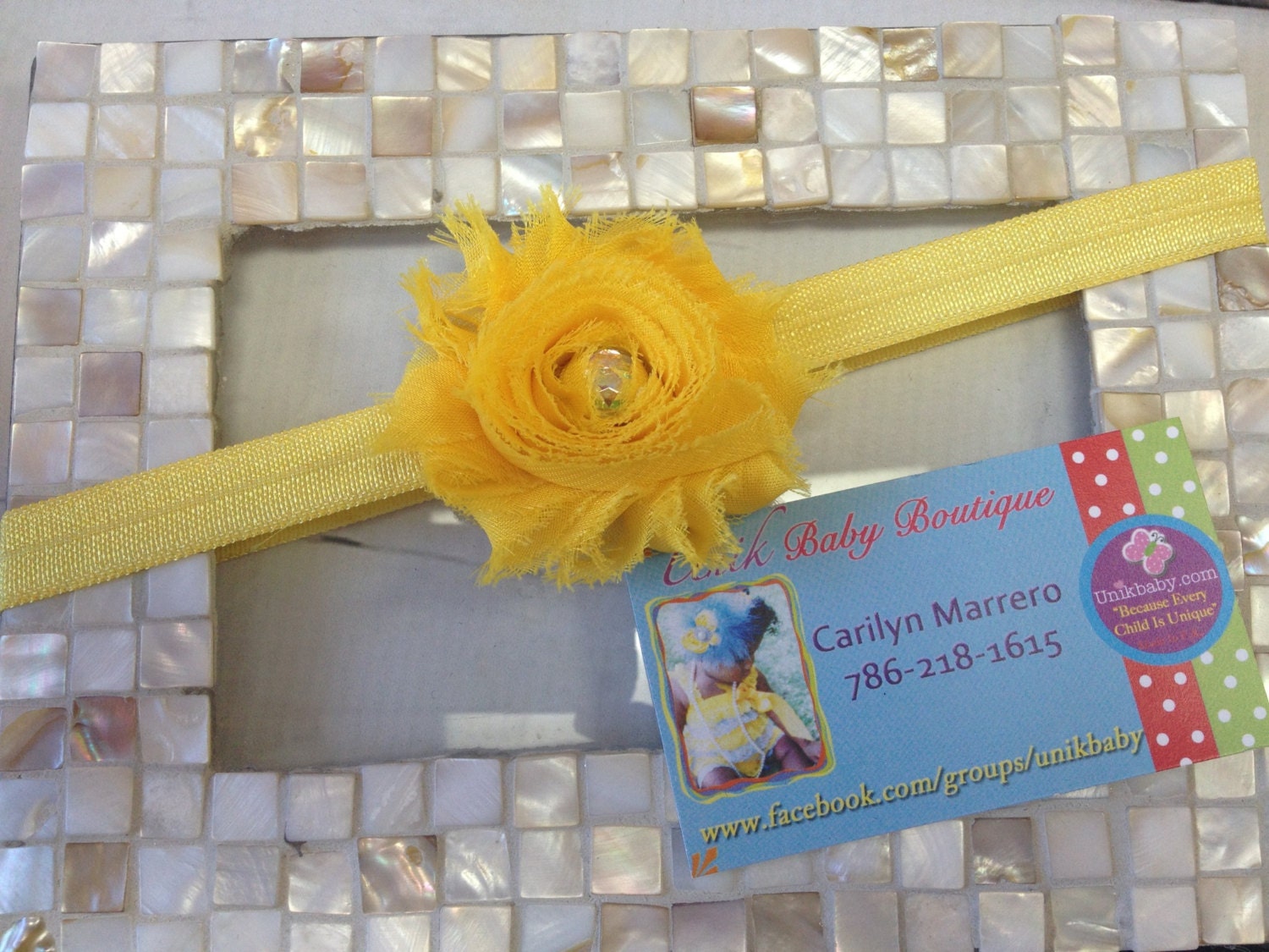 Simple Yellow Shabby Headband