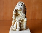 My Dad is the Best 1970s Russ Berrie & Co. Figurine, Vintage Father's Day Gift, Retro Kitsch for Dad's Office or Bookshelf
