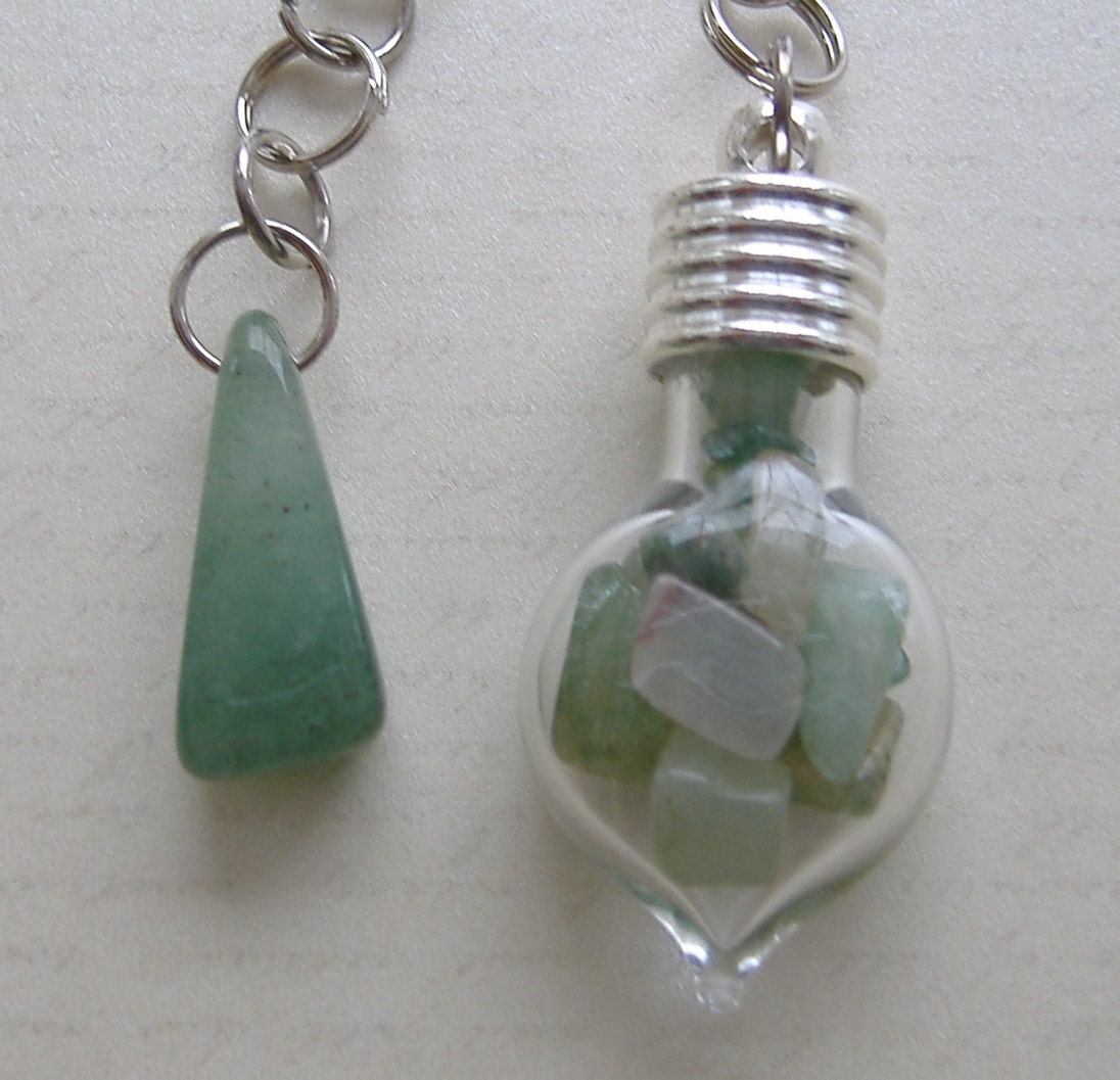 Green Aventurine Dowsing Pendulum - Stone of Luck and Chance, Opens New Opportunities and Creative Insights