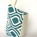 Gypsy Bag, Makeup Bag, Wet Bag with Waterproof lining Turquoise Color Block
