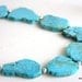 Necklace, turquoise magnesite, slab stones, sterling silver beads, sterling silver chain, sterling silver toggle, statement necklace