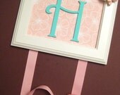 Coral and Robin's Egg Hair Bow Holder Custom Listing