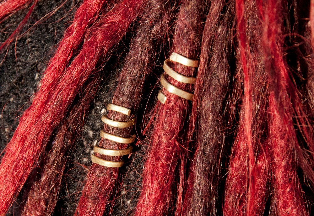 Dreadlock Coil - Hammered Brass