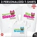 Retro Owl Biggest Sister Shirt, Owl Big Sister Shirt, Owl Little Brother Shirt or Onesie - 3 Personalized Sibling Shirts