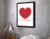 WEDDING GUEST BOOK Alternative - Wedding GuestBook Signature, Couple Gift, Anniversary Gift, Modern Keepsake Print.