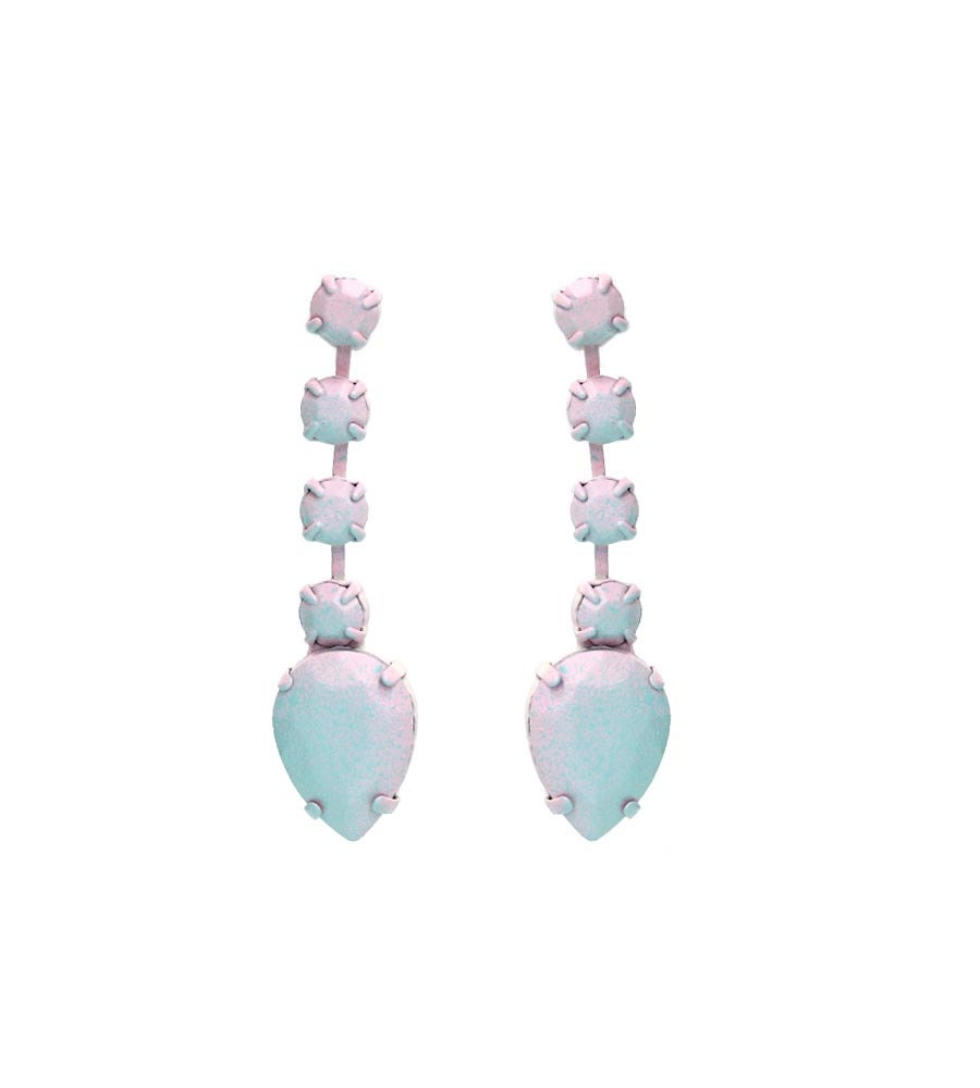 Frosted Blue Ombre Linear Earrings