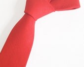 coral linen necktie //  spring summer 2013 // mens skinny tie