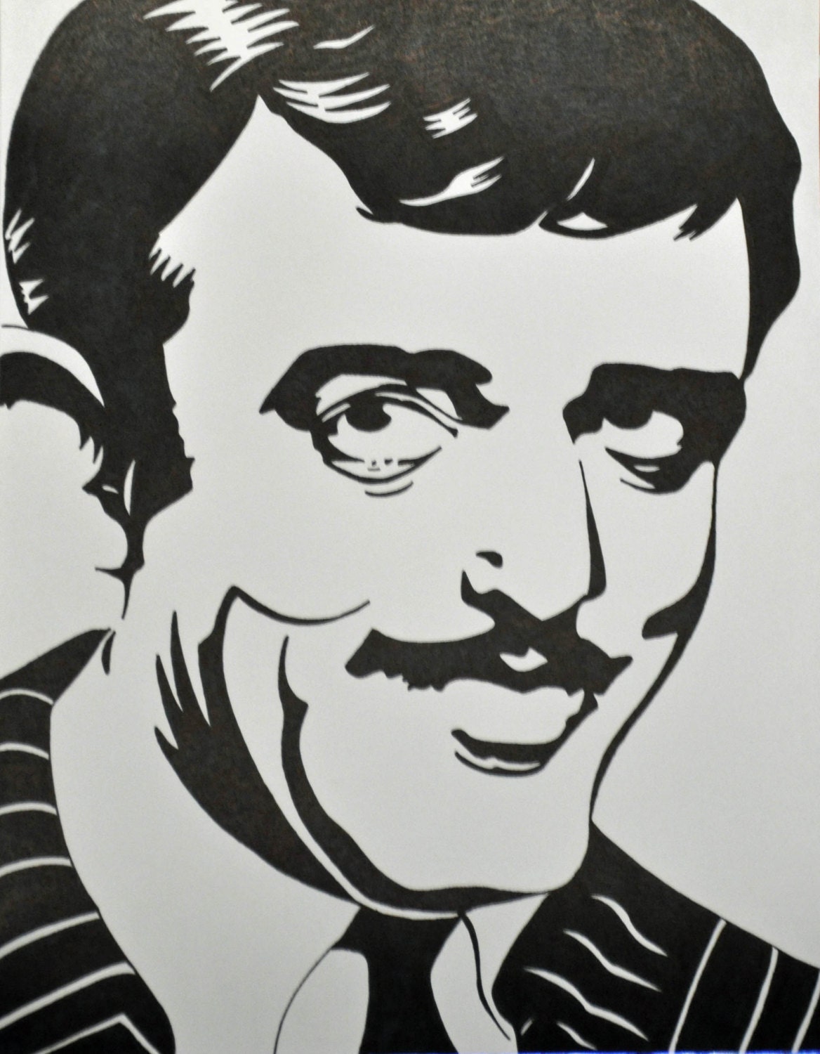 Gomez Addams Pop Art Sharpie Drawing by allenspearsart on Etsy