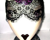 Face mask black eyelash lace masquerade headpiece
